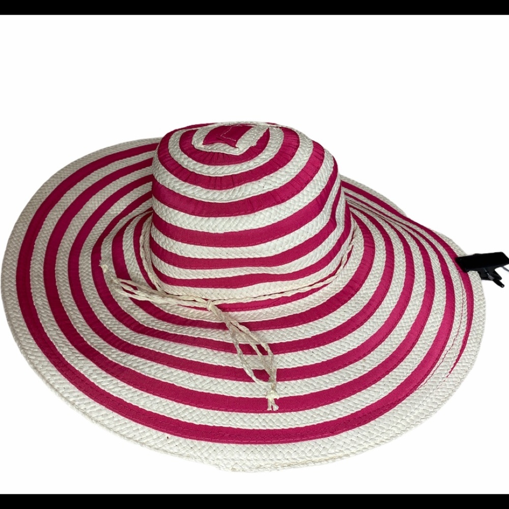 Striped Pink and White Women's Sun Hat